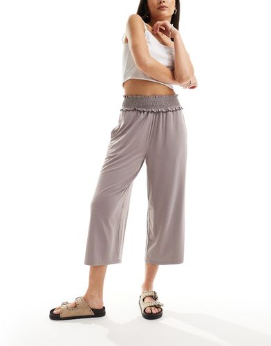 Jupe-culotte courte à taille froncée - Ardoise - Asos Design - Modalova