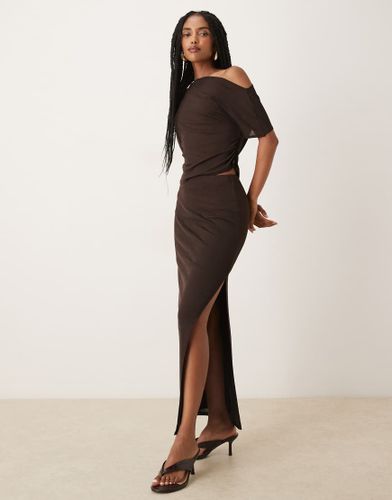Jupe longue d'ensemble en tulle - Chocolat - Asos Design - Modalova