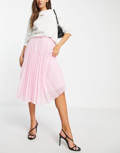 Jupe mi-longue plissée - Rose pastel - Asos Design - Modalova