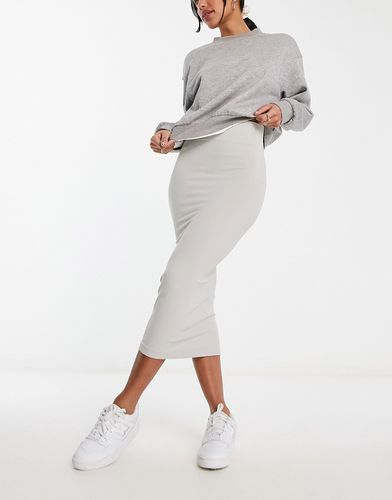Jupe mi-longue tubulaire sans couture - Gris ardoise - Asos Design - Modalova