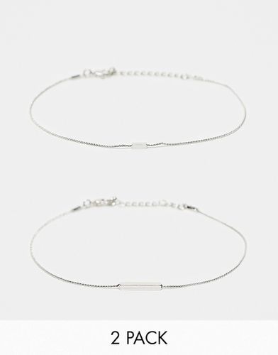 Lot de 2 bracelets de cheville avec barre - Asos Design - Modalova
