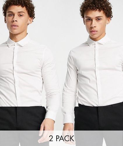 Lot de 2 chemises ajustées stretch - / - Asos Design - Modalova