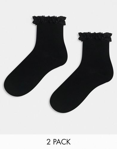 Lot de 2 paires de chaussettes à volants - Asos Design - Modalova