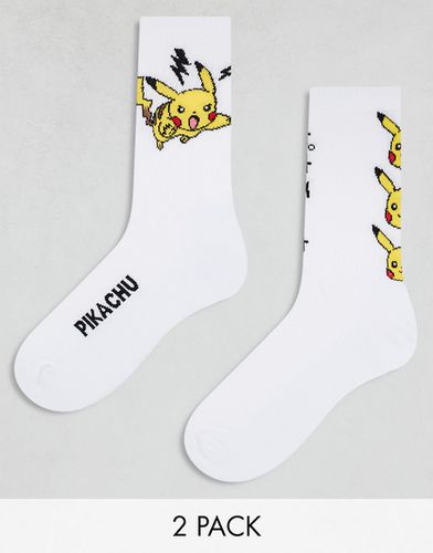 Lot de 2 paires de chaussettes avec motif Pikachu - Asos Design - Modalova