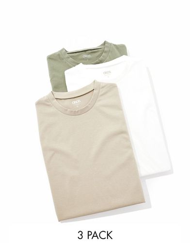 Lot de 3 t-shirts ras de cou à manches courtes - Multiples couleurs - Asos Design - Modalova