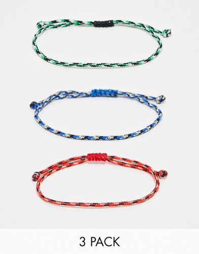 Lot de 3 bracelets en cordon - Asos Design - Modalova