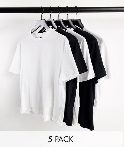 Lot de 5 t-shirts ras de cou - Multiples couleurs - Asos Design - Modalova