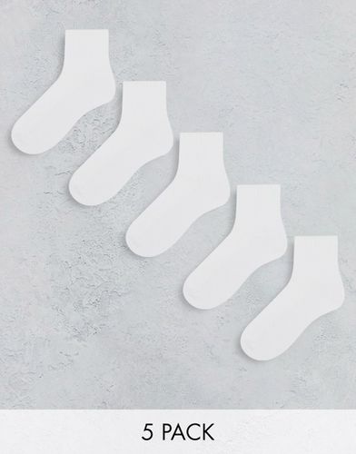 Lot de 5 paires de chaussettes avec semelle en tissu éponge - Asos Design - Modalova