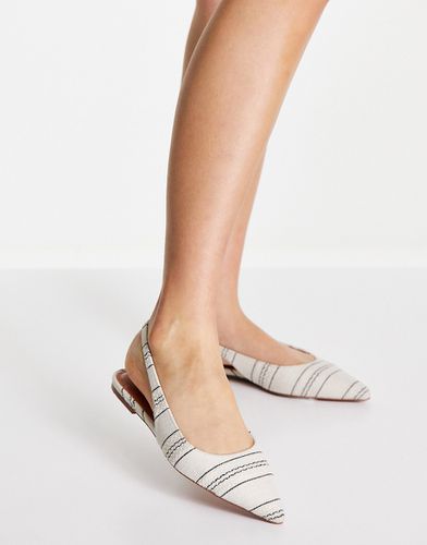Lala - Chaussures plates pointues à bride arrière - Rayures naturelles - Asos Design - Modalova