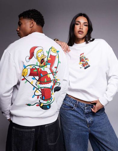 Les Simpsons - Sweat oversize unisexe de Noël avec imprimés Homer - Asos Design - Modalova