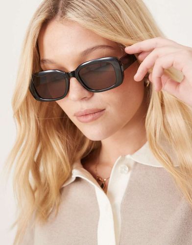 Lunettes de soleil semi-carrées à monture épaisse - Asos Design - Modalova