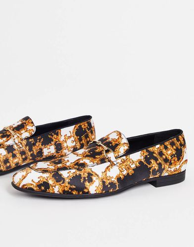 Mocassins à imprimé baroque - et or - Asos Design - Modalova