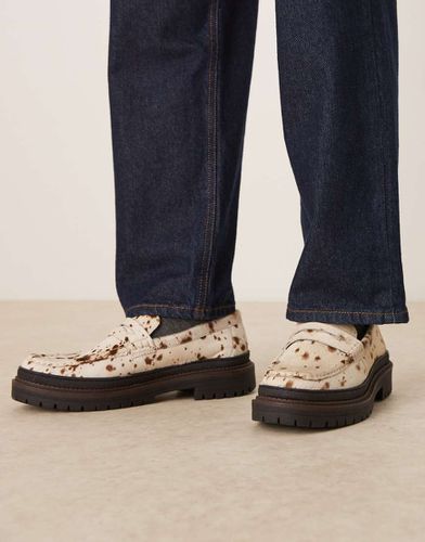 Mocassins chunky de qualité supérieure effet poils de vache - Asos Design - Modalova