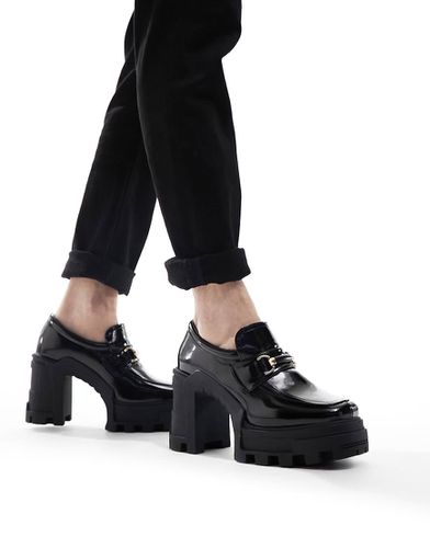 Mocassins en cuir verni à semelle épaisse et mors doré - Asos Design - Modalova