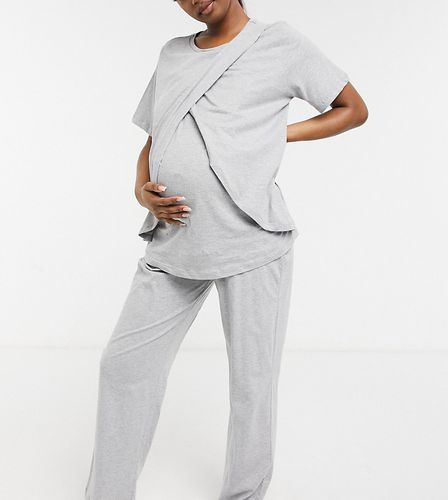 ASOS DESIGN Maternity - Mix & Match - Pantalon de pyjama droit - chiné - Asos Maternity - Modalova