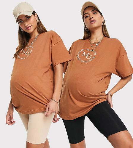 ASOS DESIGN Maternity - Lot de 2 shorts legging de sous-vêtement classiques en coton et modal ultra doux - Noir/neutre - Asos Maternity - Modalova