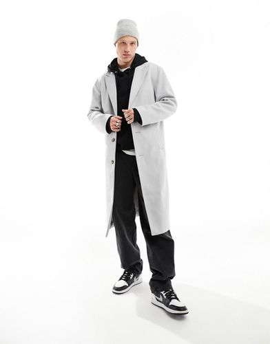 Manteau coupe décontractée aspect laine - Gris clair - Asos Design - Modalova