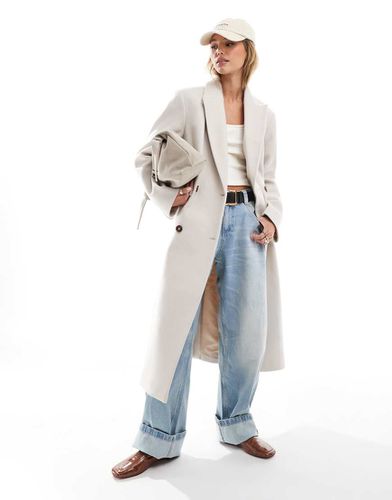 Manteau dad avec épaules marquées - Crème - Asos Design - Modalova