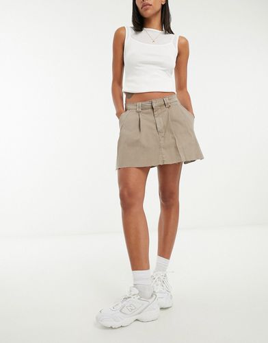 Mini-jupe plissée - Sable délavé - Asos Design - Modalova