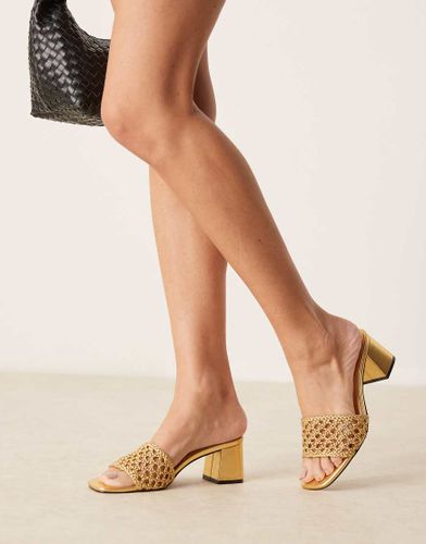 Mules tresses  talon mi-haut - Asos Design - Modalova