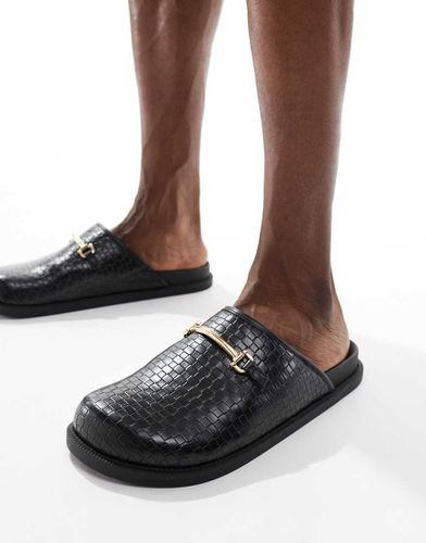 Mules tressées avec mors doré - Noir - Asos Design - Modalova