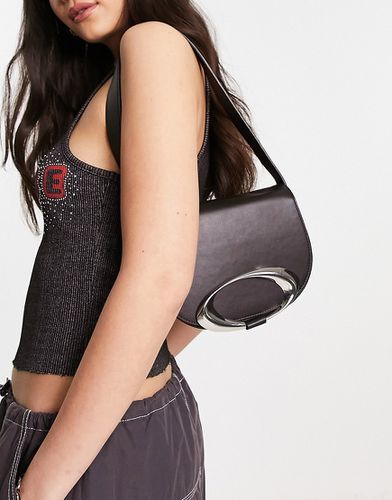 Sac porté épaule avec détail circulaire - Noir - Asos Design - Modalova