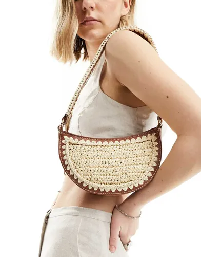 Sac porté épaule crocheté à la main - Fauve - Asos Design - Modalova