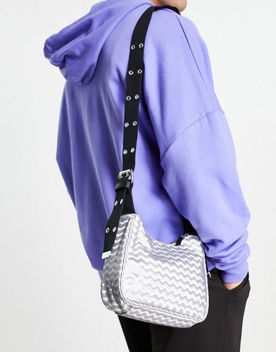 Sac porté épaule en nylon style années 90 avec motif ondoyant - Asos Design - Modalova