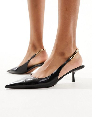 Sharp - Chaussures à petit talon avec bride chaîne à l'arrière - Asos Design - Modalova