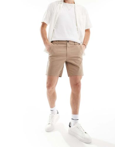 Short chino ajusté - Taupe - Asos Design - Modalova