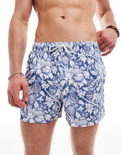 Short de bain coupe courte à fleurs - Asos Design - Modalova