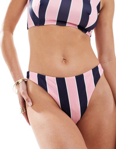 Sidney - Bas de bikini rayé échancré à taille basse - Asos Design - Modalova