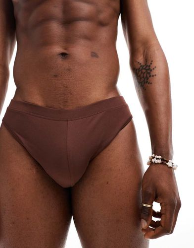 ASOS DESIGN - Slip de bain - Marron - Asos Design - Modalova