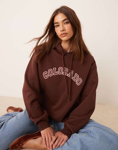 Sweat à capuche oversize avec appliqué Colorado - Asos Design - Modalova