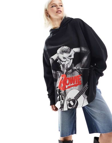 Sweat à capuche oversize avec motif Bowie sous licence - Asos Design - Modalova