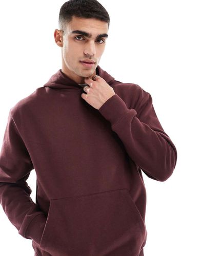 Sweat à capuche oversize en tissu épais 400 g/m² de qualité supérieure - Bordeaux - Asos Design - Modalova