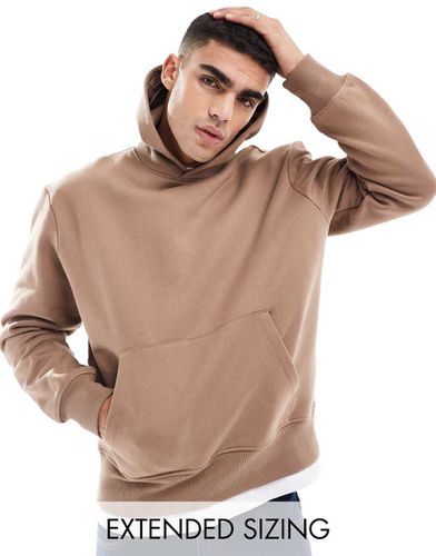 Sweat à capuche oversize en tissu épais 400 g/m² de qualité supérieure - Beige - Asos Design - Modalova