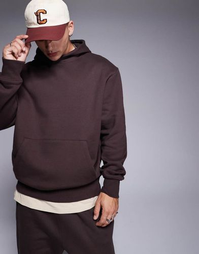 Sweat à capuche oversize en tissu épais 400 g/m² de qualité supérieure - Marron - Asos Design - Modalova