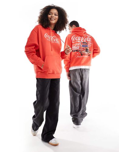 Sweat à capuche oversize unisexe avec imprimé Noël Coca Cola - Asos Design - Modalova