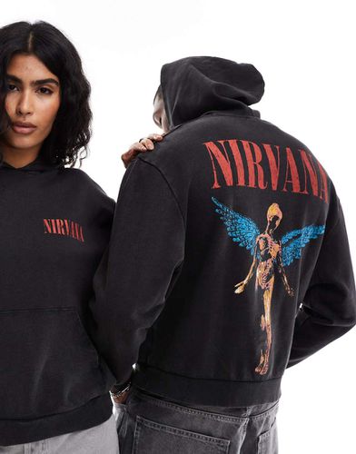 Sweat à capuche unisexe oversize à imprimés Nirvana - délavé - Asos Design - Modalova