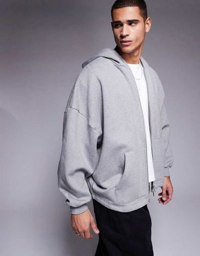 Sweat  capuche zipp ultra oversize en tissu pais 400 g/m de qualit suprieure - chin - Asos Design - Modalova