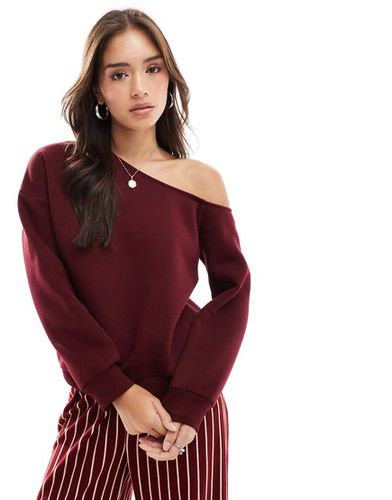 Sweat souple et asymétrique - Bordeaux - Asos Design - Modalova