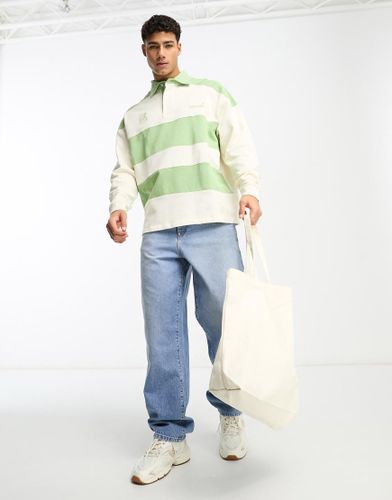 Polo oversize de rugby à imprimé style maillot de sport - Vert - Asos Design - Modalova