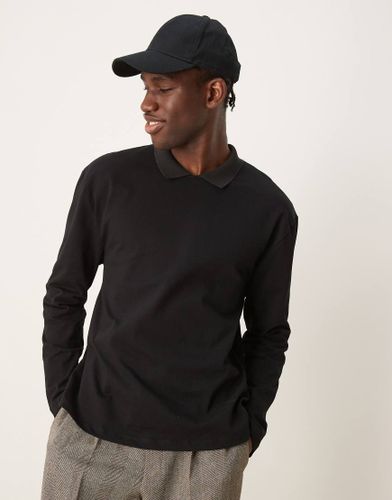 Polo ras de cou décontracté à manches longues avec col polo - Asos Design - Modalova