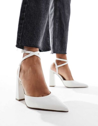 Paige - Chaussures à talon carré haut - lézard - Asos Design - Modalova