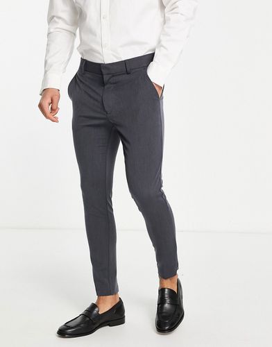 Pantalon court habillé ultra ajusté - Anthracite - Asos Design - Modalova