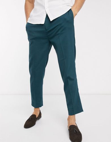 Pantalon court habillé coupe ajustée - pin - Asos Design - Modalova