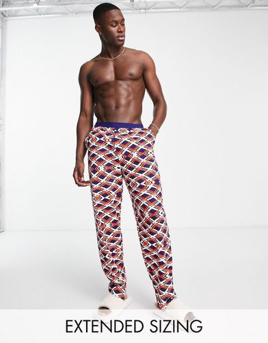 Pantalon confort à carreaux ondulés - Asos Design - Modalova