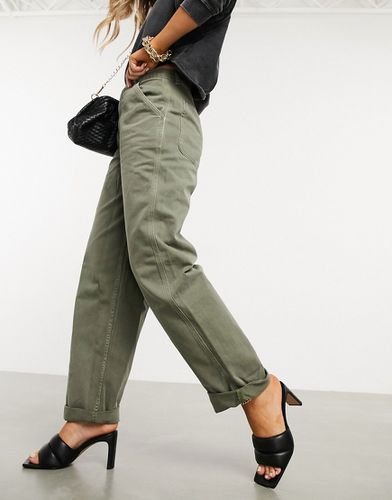 Pantalon chino ample - Kaki - Asos Design - Modalova
