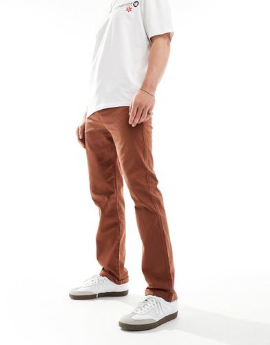 Pantalon chino droit - Fauve foncé délavé - Asos Design - Modalova